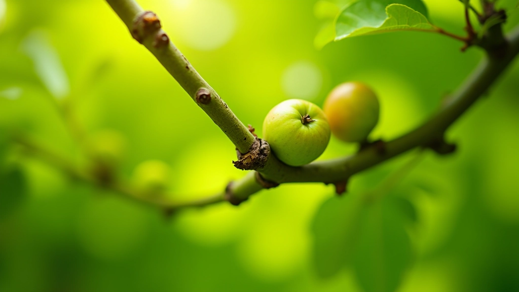 Mature apple tree with well-pruned branch structure showing healthy healing cuts and proper branch formation